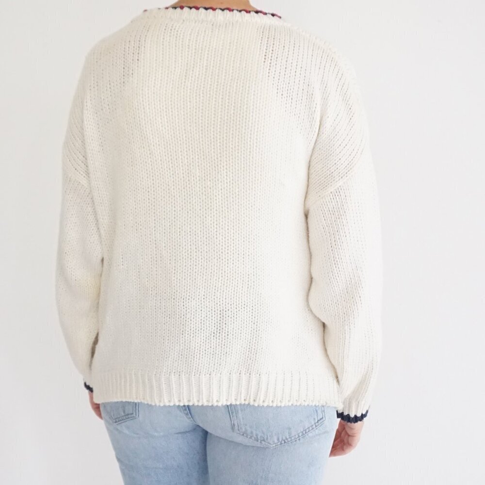 Huntington Ridge Hand Knit Cable Cardigan Preppycore Old Money Cottagecore M - Picture 2 of 12